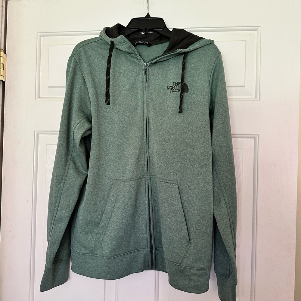 The North Face Men's Sage Green Full-Zip Hoodie